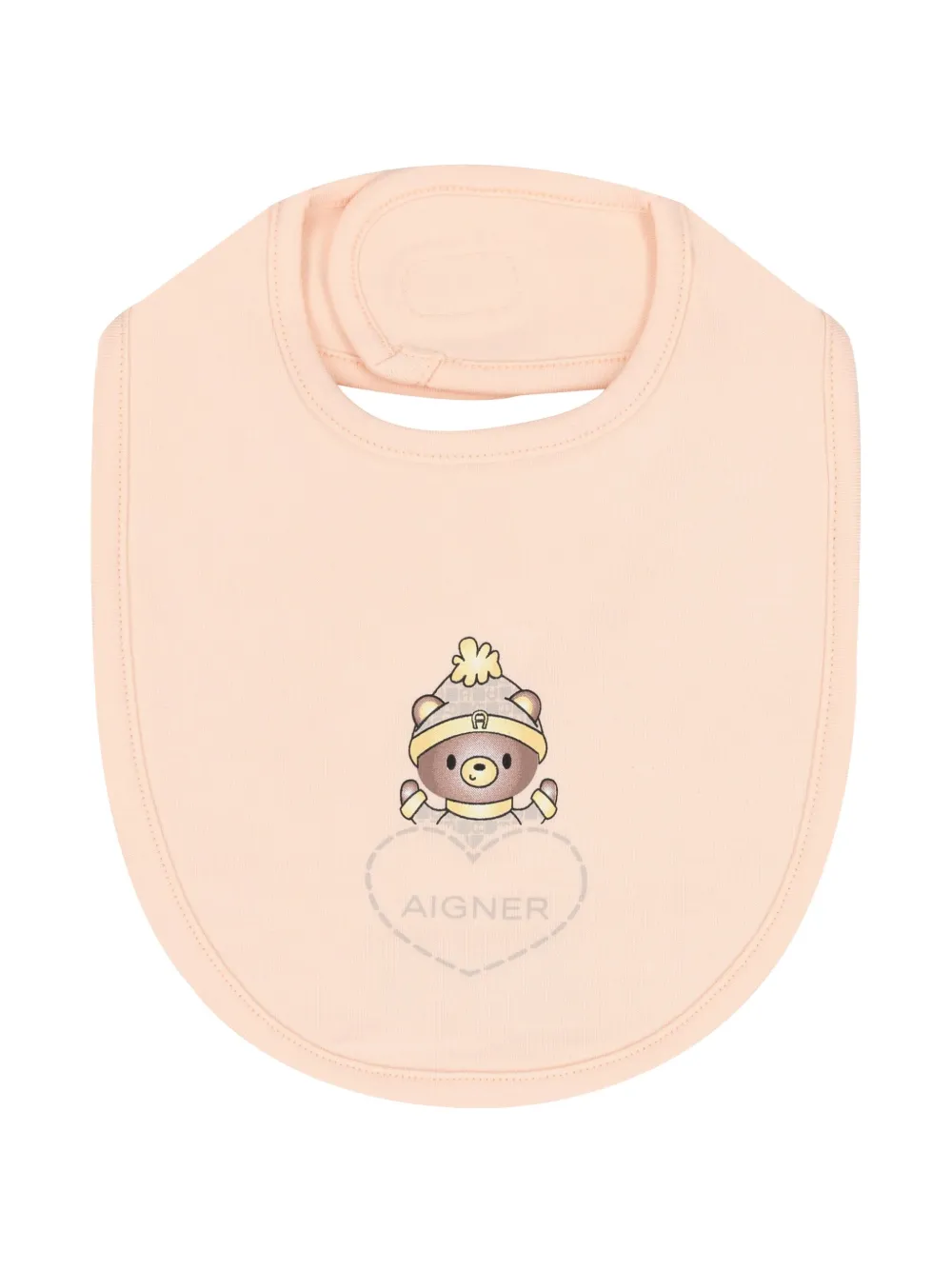 Aigner Kids teddy-bear logo bib - Arancione
