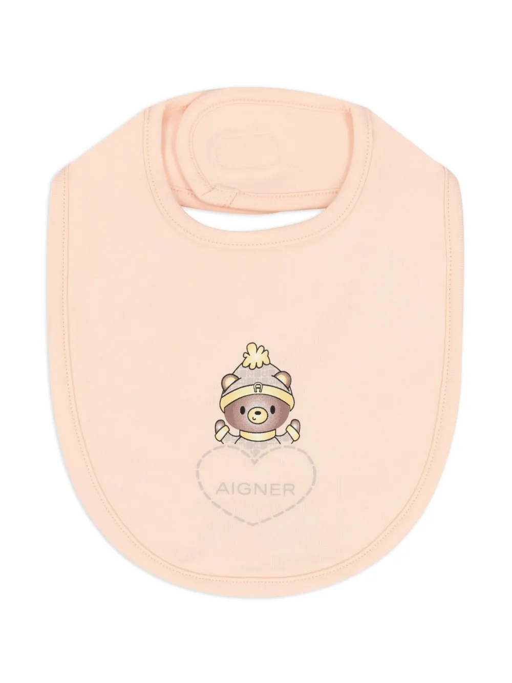 Aigner Kids teddy-bear logo bib Oranje