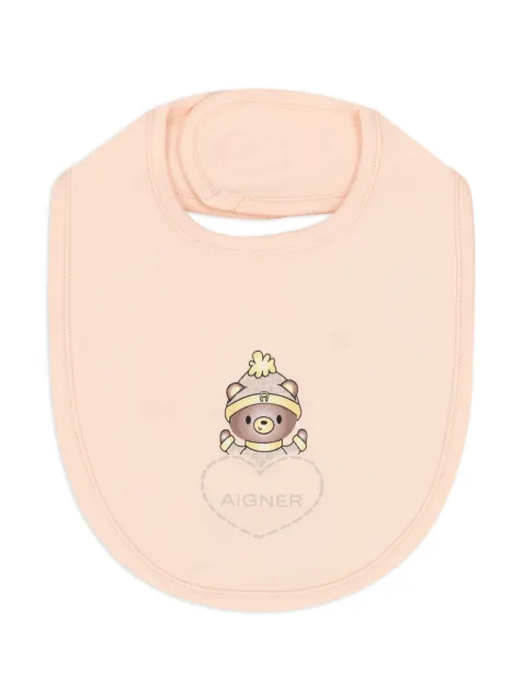 Aigner Kids babero con motivo Teddy Bear