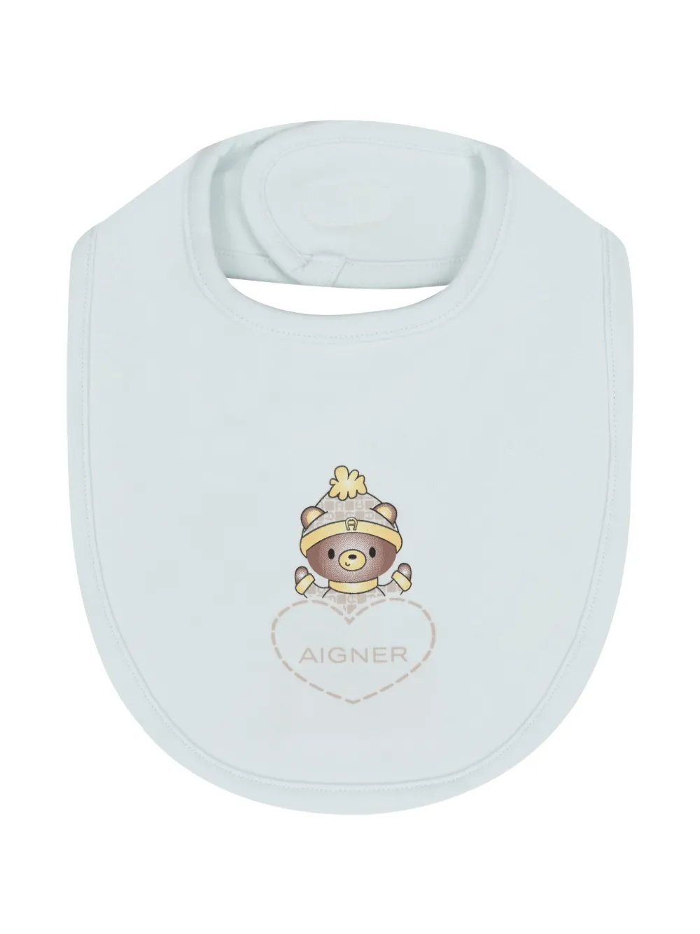 Aigner Kids Slabbetje met teddybeer en logo Blauw