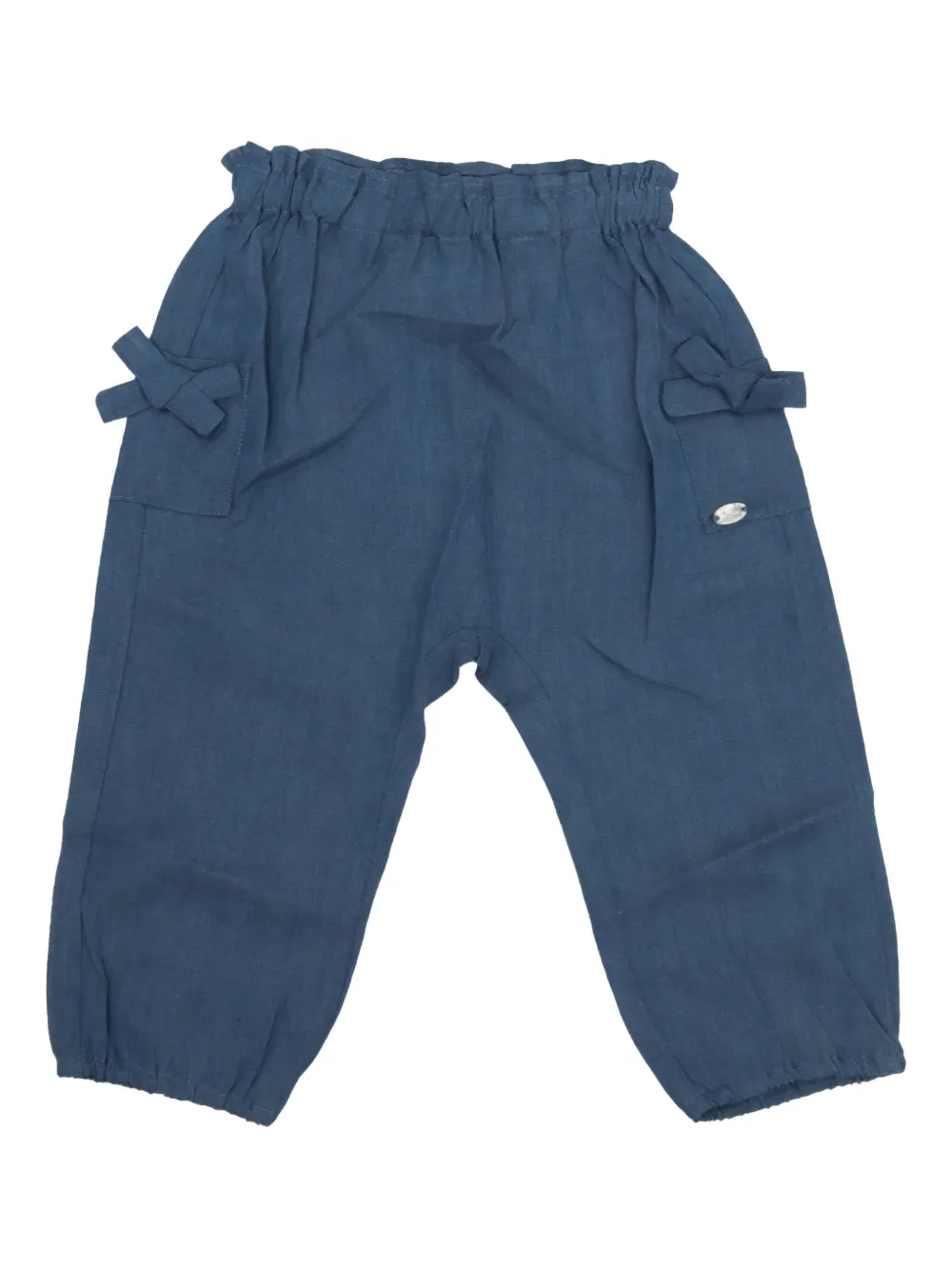 Tartine Et Chocolat bow-embellished elastic-waist trousers Blauw
