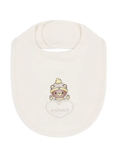 Aigner Kids teddy-bear logo bib