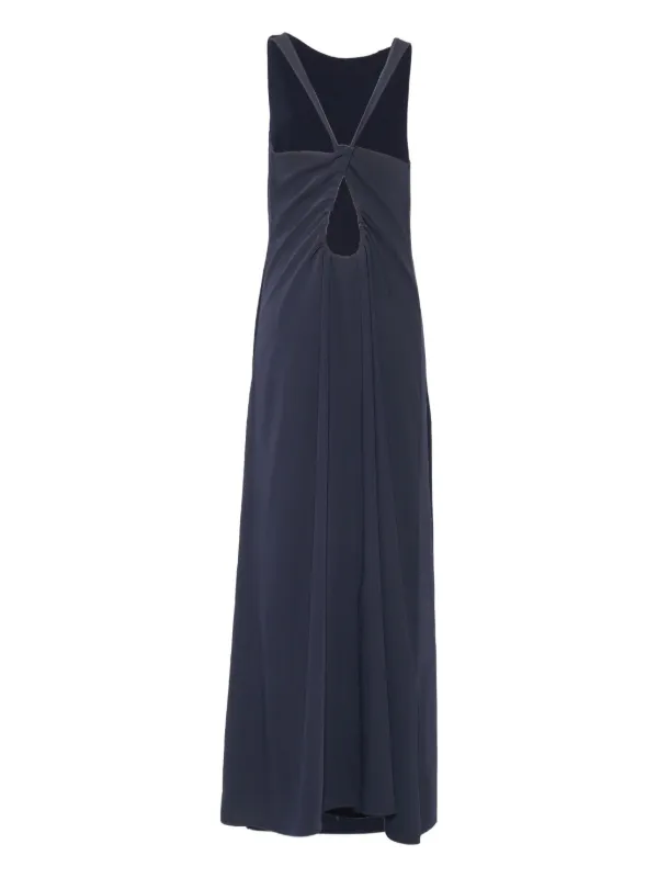 strapless open back dress Black Maxi Dress with Open Back and Knot main image 1
