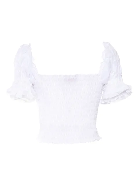 Ermanno Scervino top fruncido manga corta