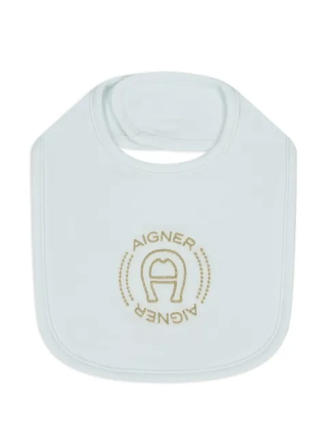 Aigner Kids logo-embroidered bib