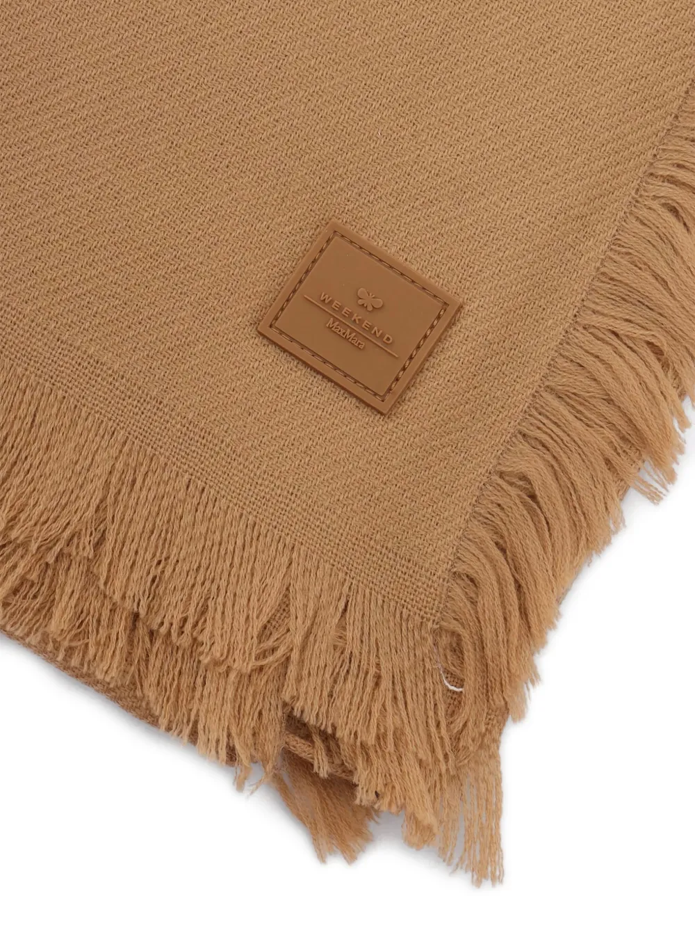 Weekend Max Mara Wollen cape met franje - Bruin