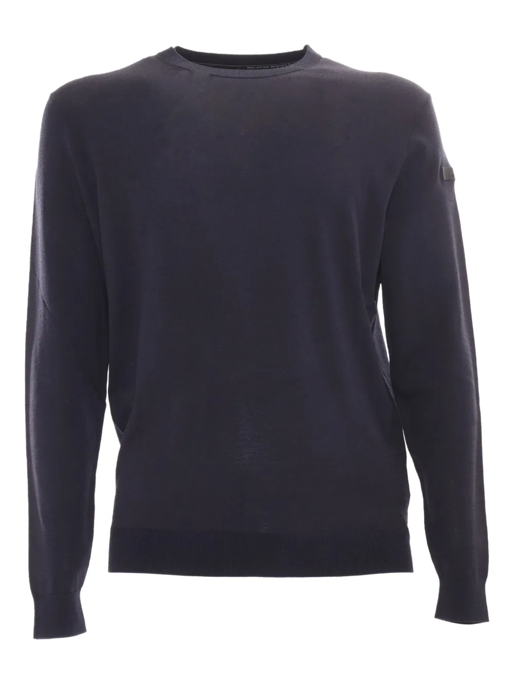 round-neck logo-patch sweater