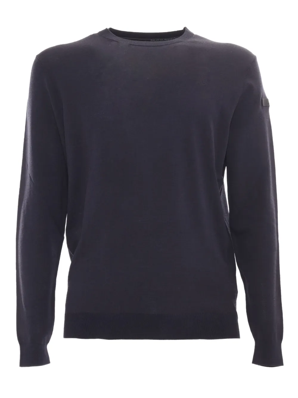 round-neck logo-patch sweater
