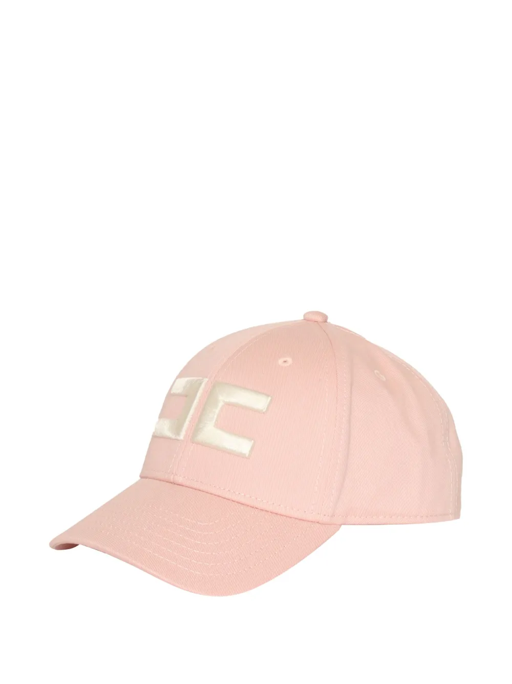 Elisabetta Franchi Logo-embroidered Cotton Cap In Pink