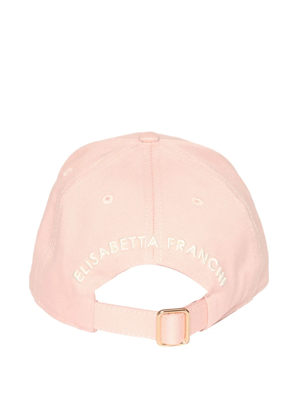 Elisabetta Franchi Logo-embroidered Cotton Cap In Pink