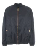 Elisabetta Franchi monogram-pattern bomber jacket - Black