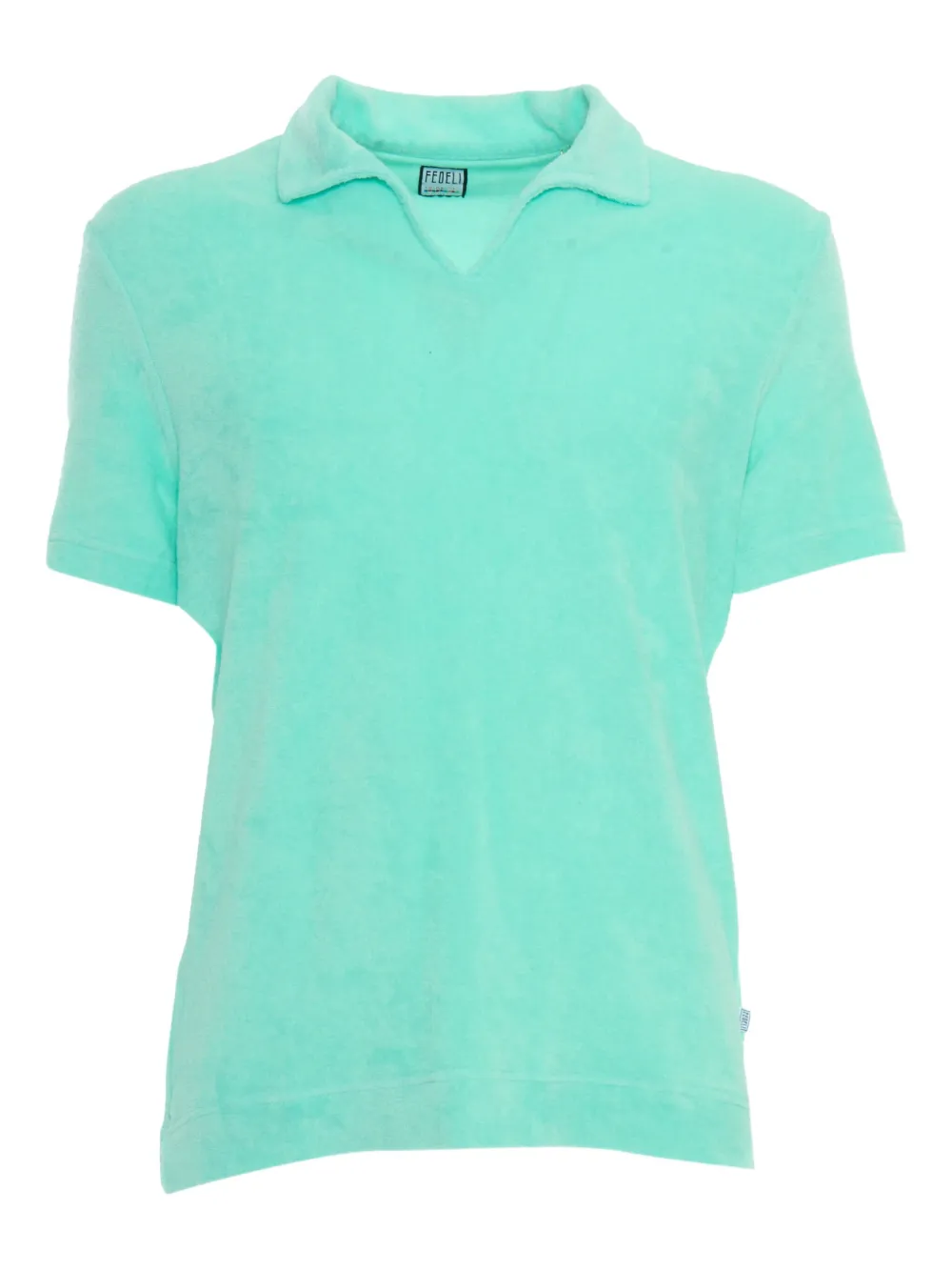 short-sleeve knitted polo shirt
