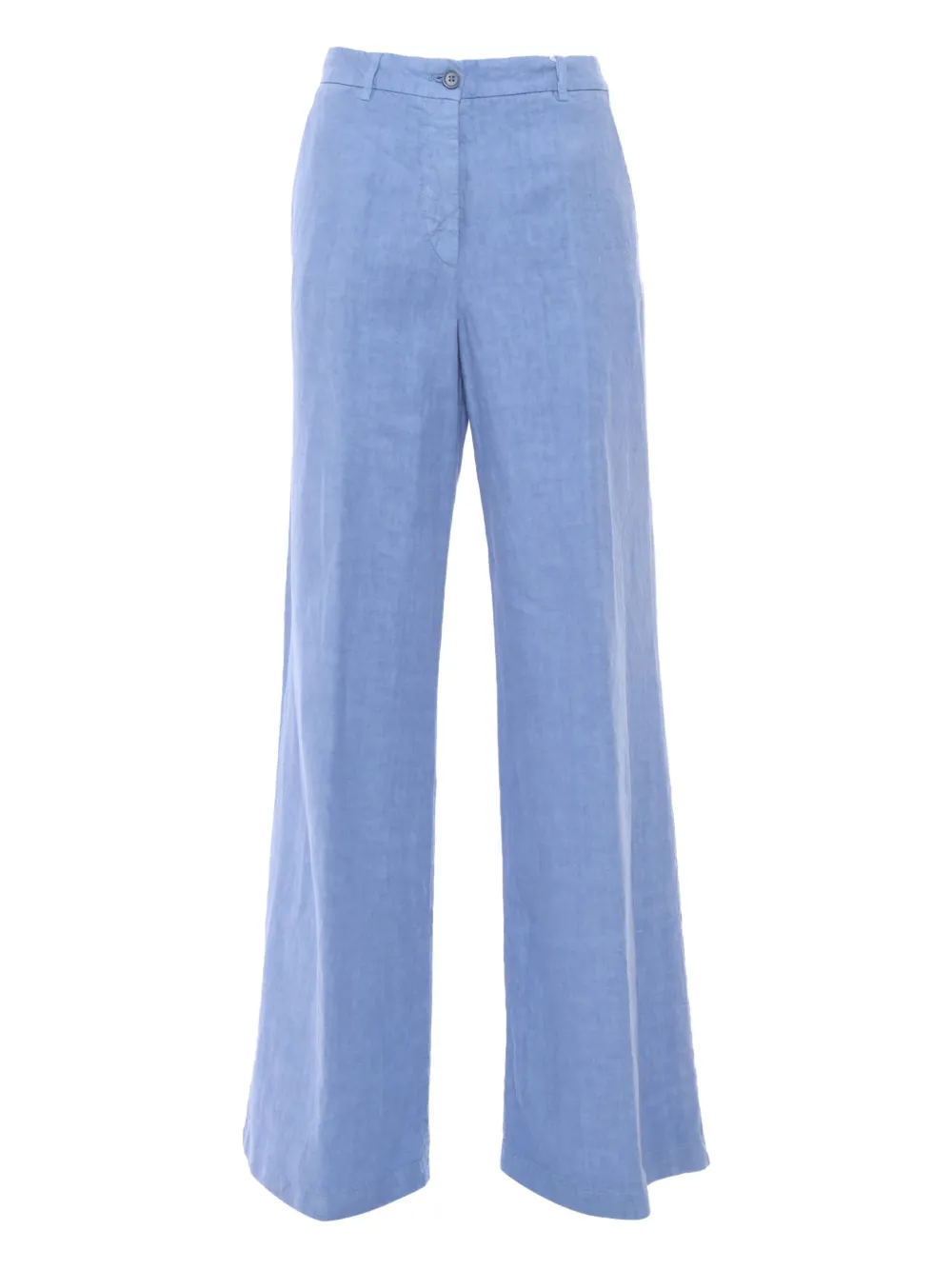 ASPESI linen wide-leg trousers - ブルー ASPESI linen wide-leg trousers - ブルー