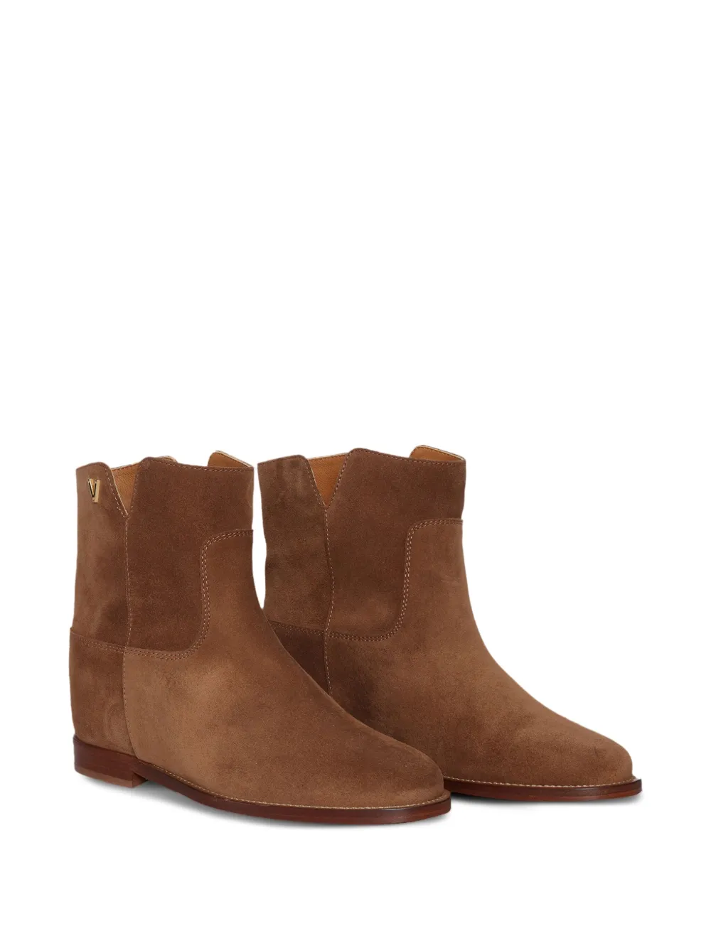 Via Roma 15 suede ankle boots Brown