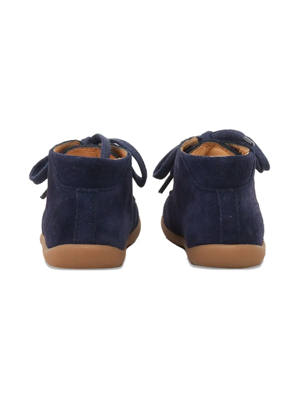 Pom D api Kids lace-up suede sneakers Blue