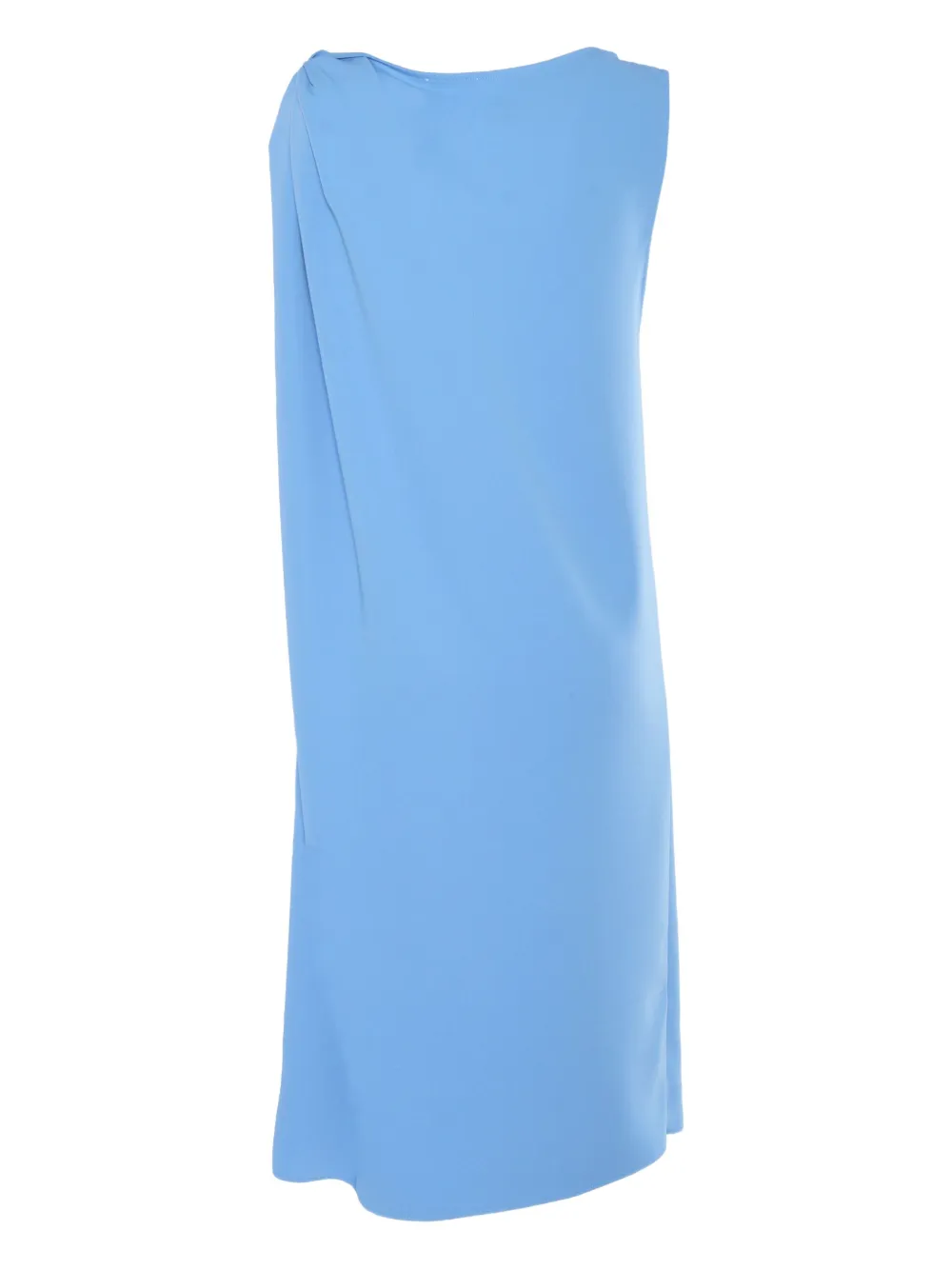 P.A.R.O.S.H. Mouwloze jurk met gedrapeerde hals - Blauw