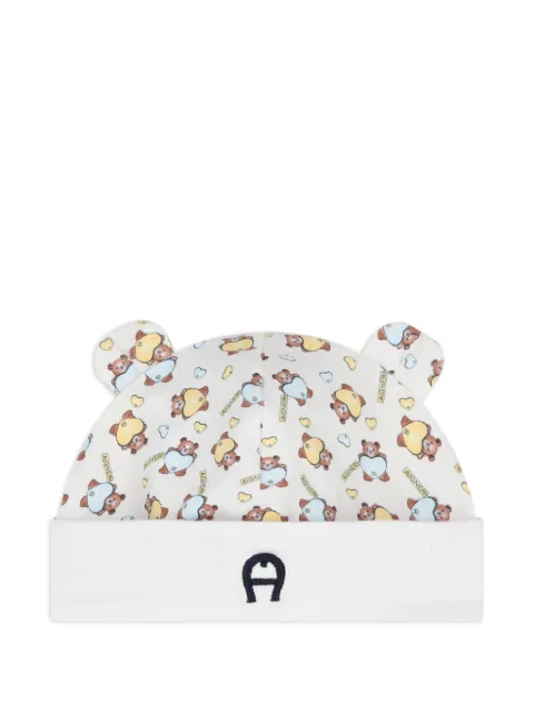 Aigner Kids teddy-bear print baby hat