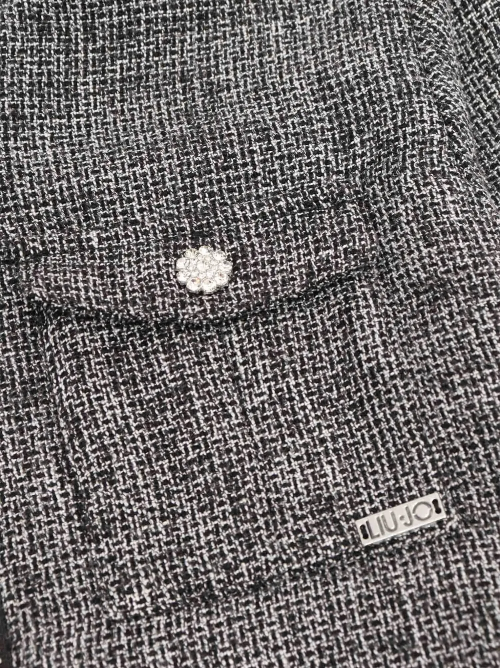 Liu Jo Kids Tweed jack met klepzak Zwart
