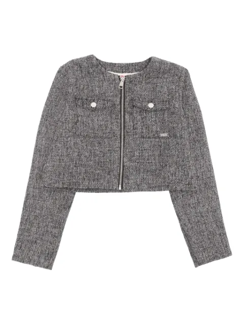 Liu Jo Kids tweed flap-pocket jacket