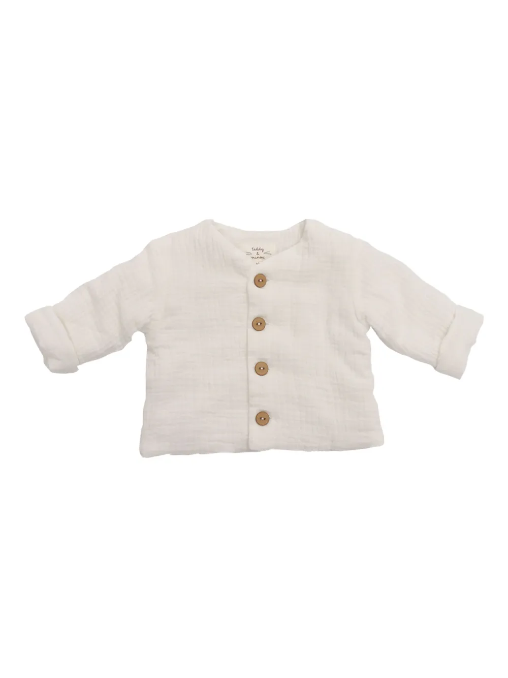 TEDDY & MINOU Katoenen jas met knopen Beige