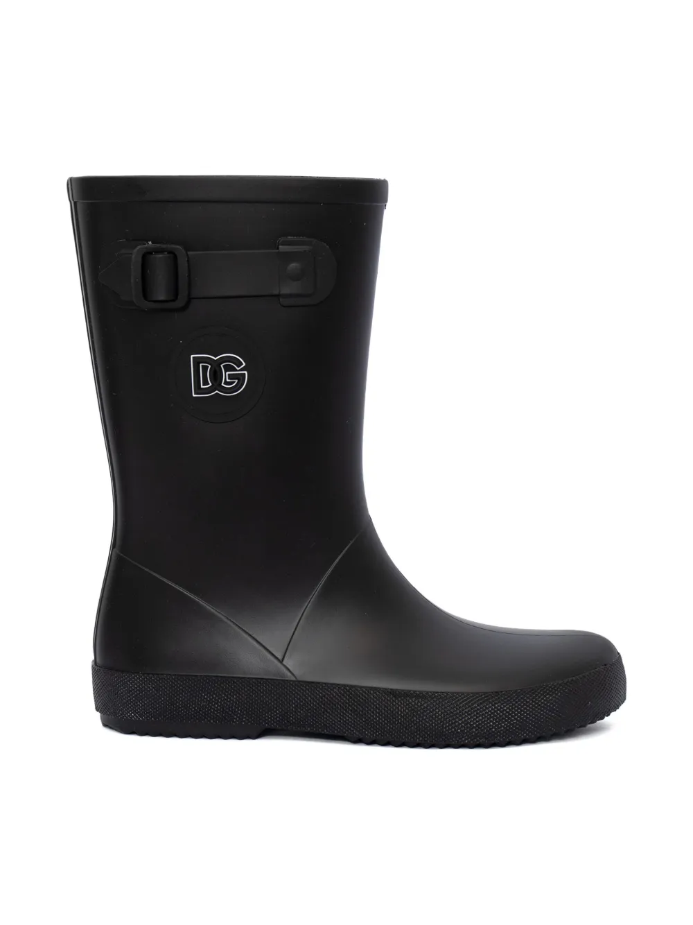 Dolce & Gabbana Kids buckle-fastening logo rain boots - Zwart