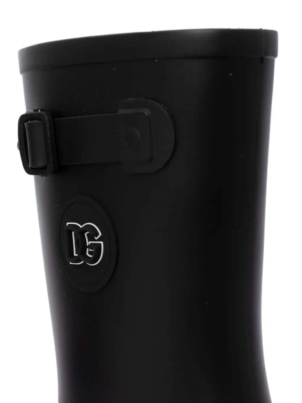 Dolce & Gabbana Kids buckle-fastening logo rain boots Black