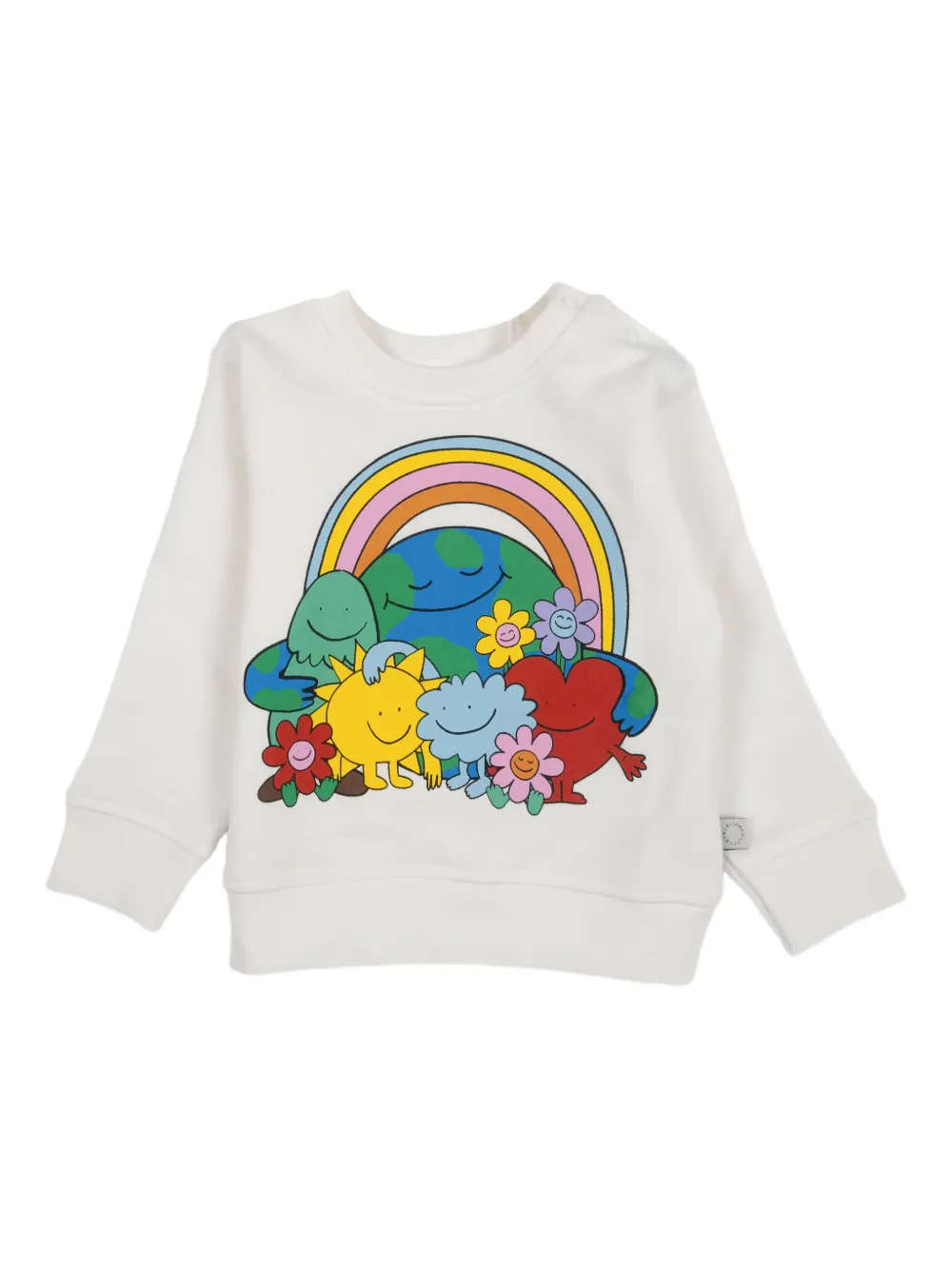 Stella McCartney Kids Sweater met regenboogprint Wit