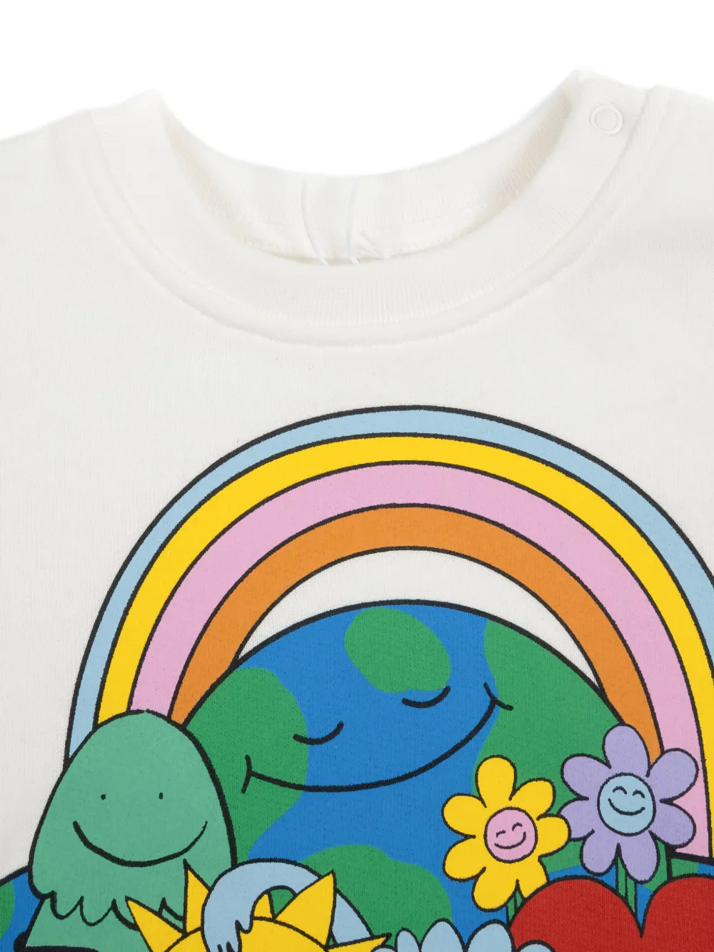 Stella McCartney Kids Sweater met regenboogprint Wit