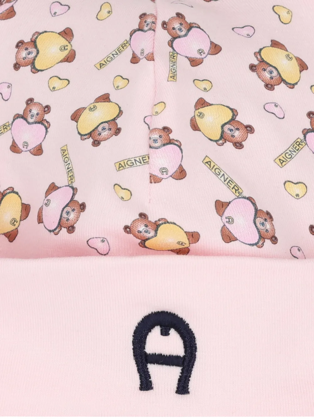 Aigner Teddy-bear Ear-flap Hat In Pink