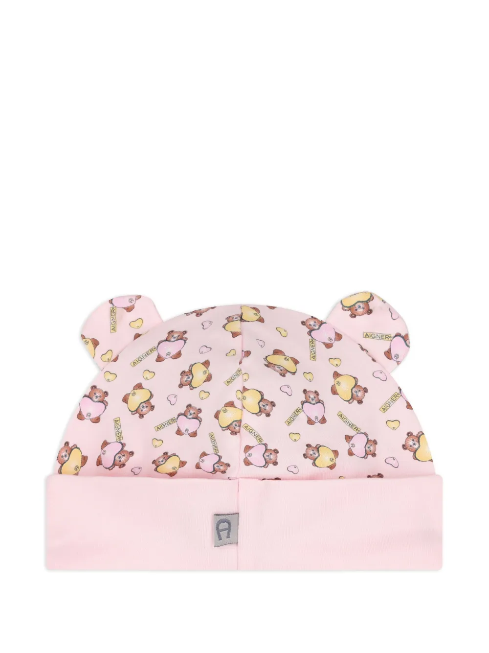 Aigner Kids Hoed met teddybeer en oorkleppen Roze