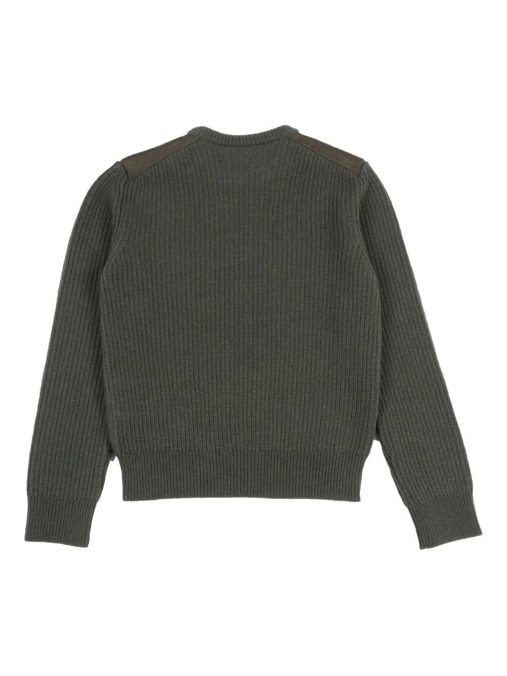 Moncler Enfant Trui met opgestikte zak en ronde hals Groen