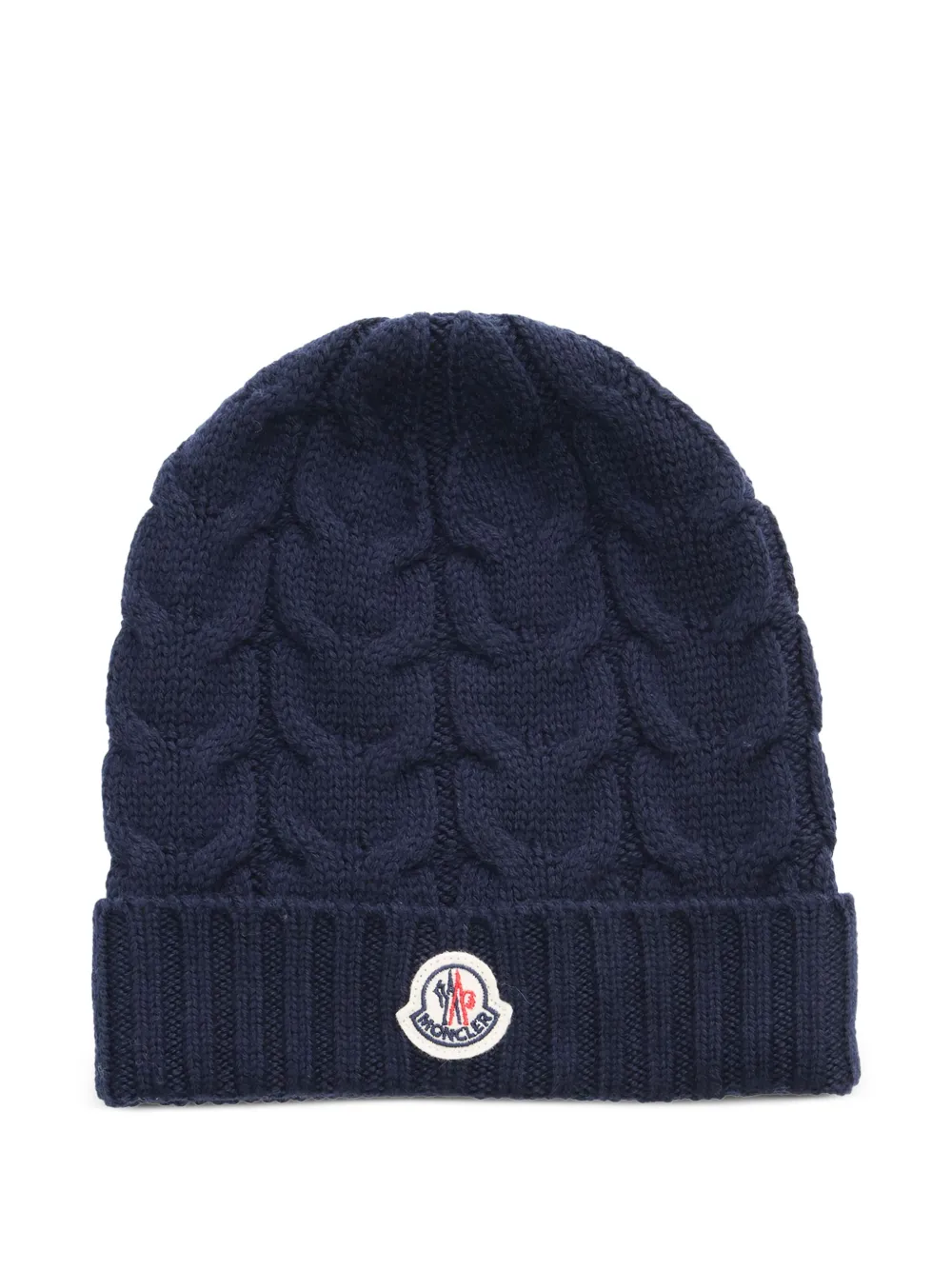 Moncler Enfant Kabelgebreide muts Blauw