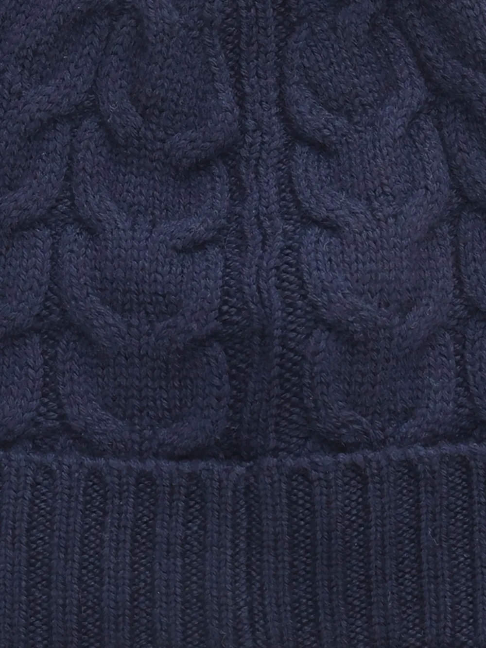 Moncler Enfant Kabelgebreide muts Blauw