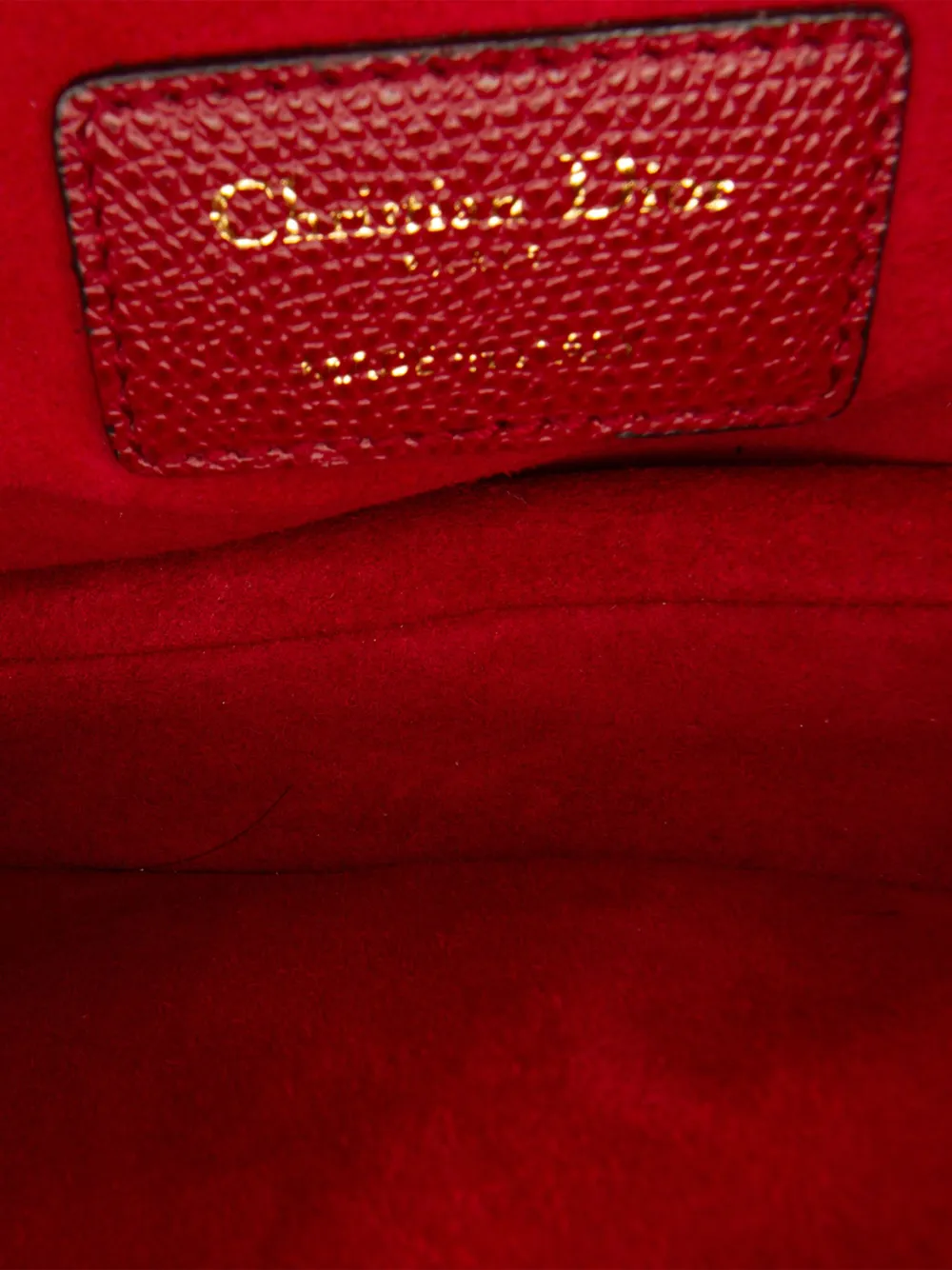 Pre-owned Dior 2018 Mini Grained Calfskin Saddle Bag Satchel In Red