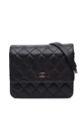 CHANEL Pre-Owned 2018 Quilted Caviar Square Wallet on Chain crossbody bag - Black