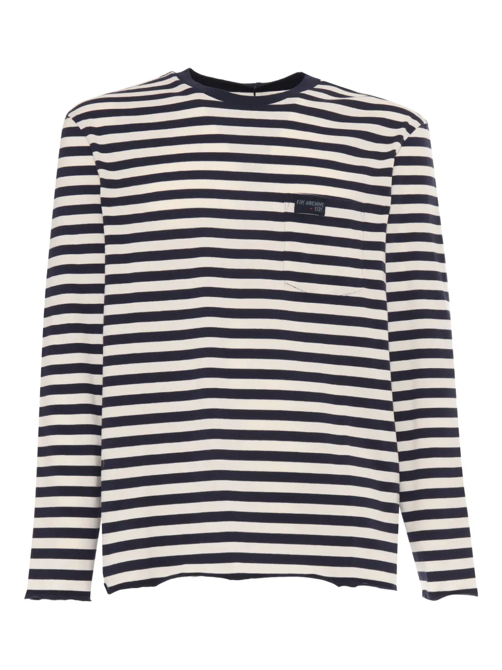 Fay striped T-shirt Zwart