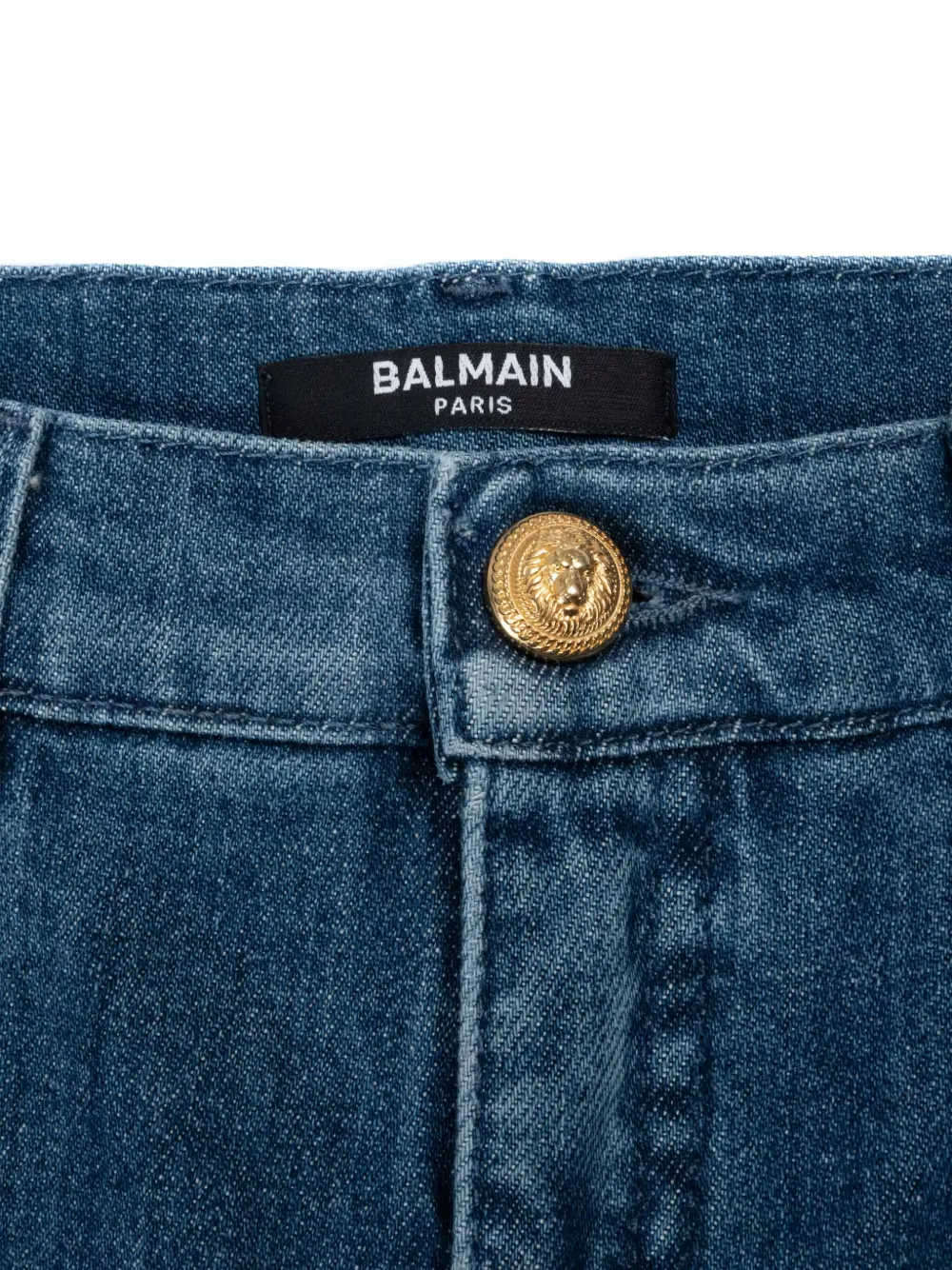 Balmain Kids Jeans met geborduurd logo Blauw