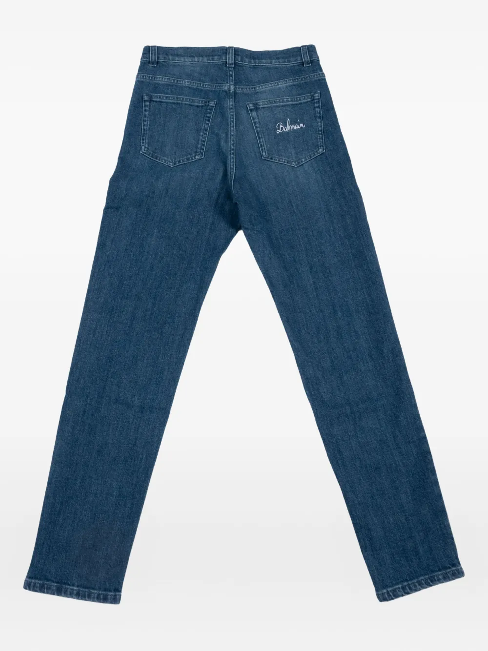 Balmain Kids Jeans met geborduurd logo Blauw