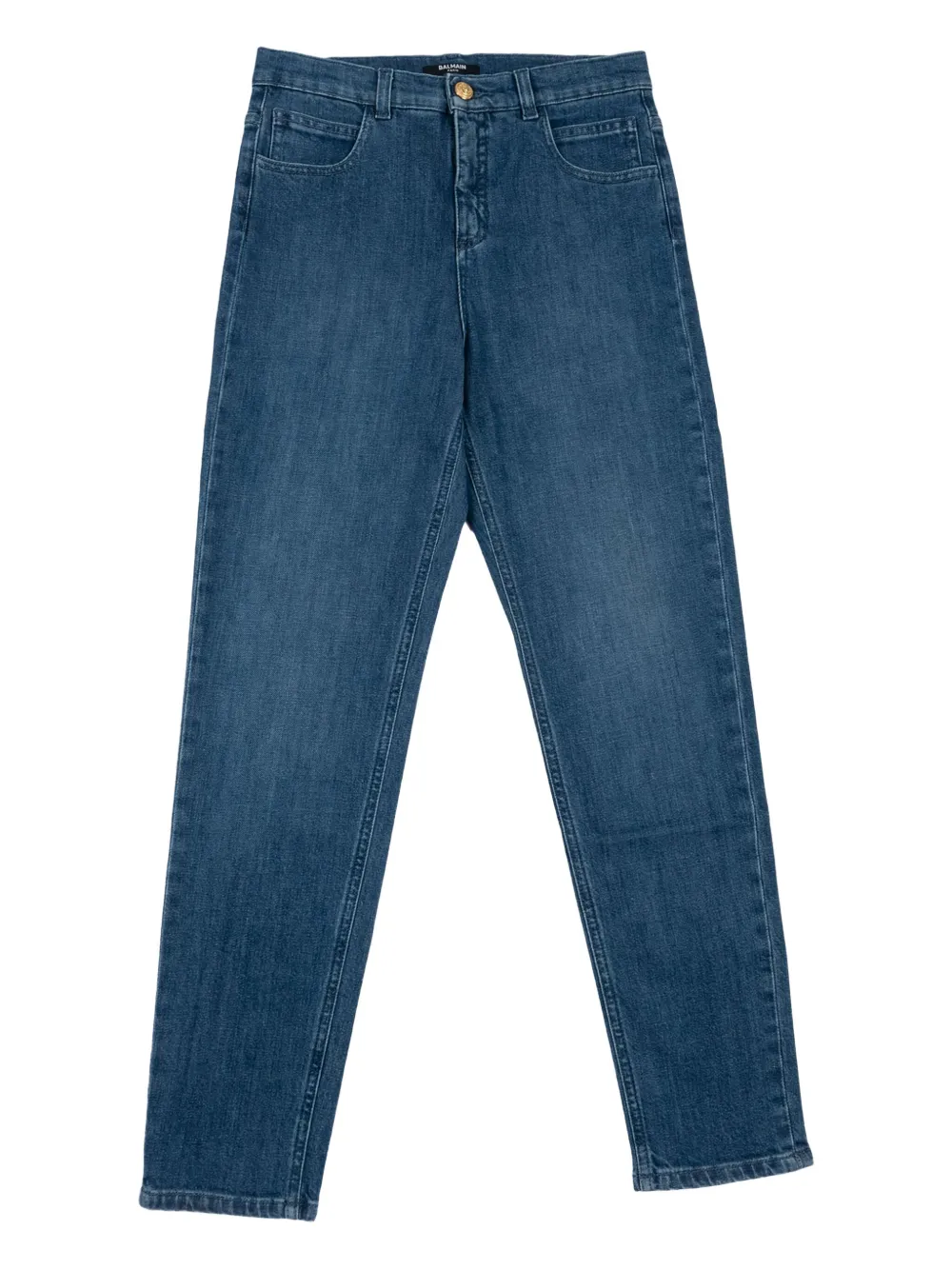 Balmain Kids Jeans met geborduurd logo Blauw