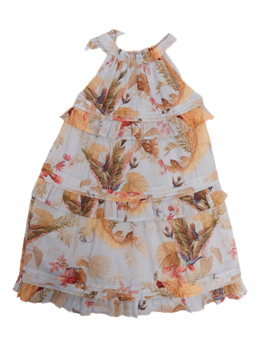 ZIMMER N Kids Jurk met bloe print Blauw