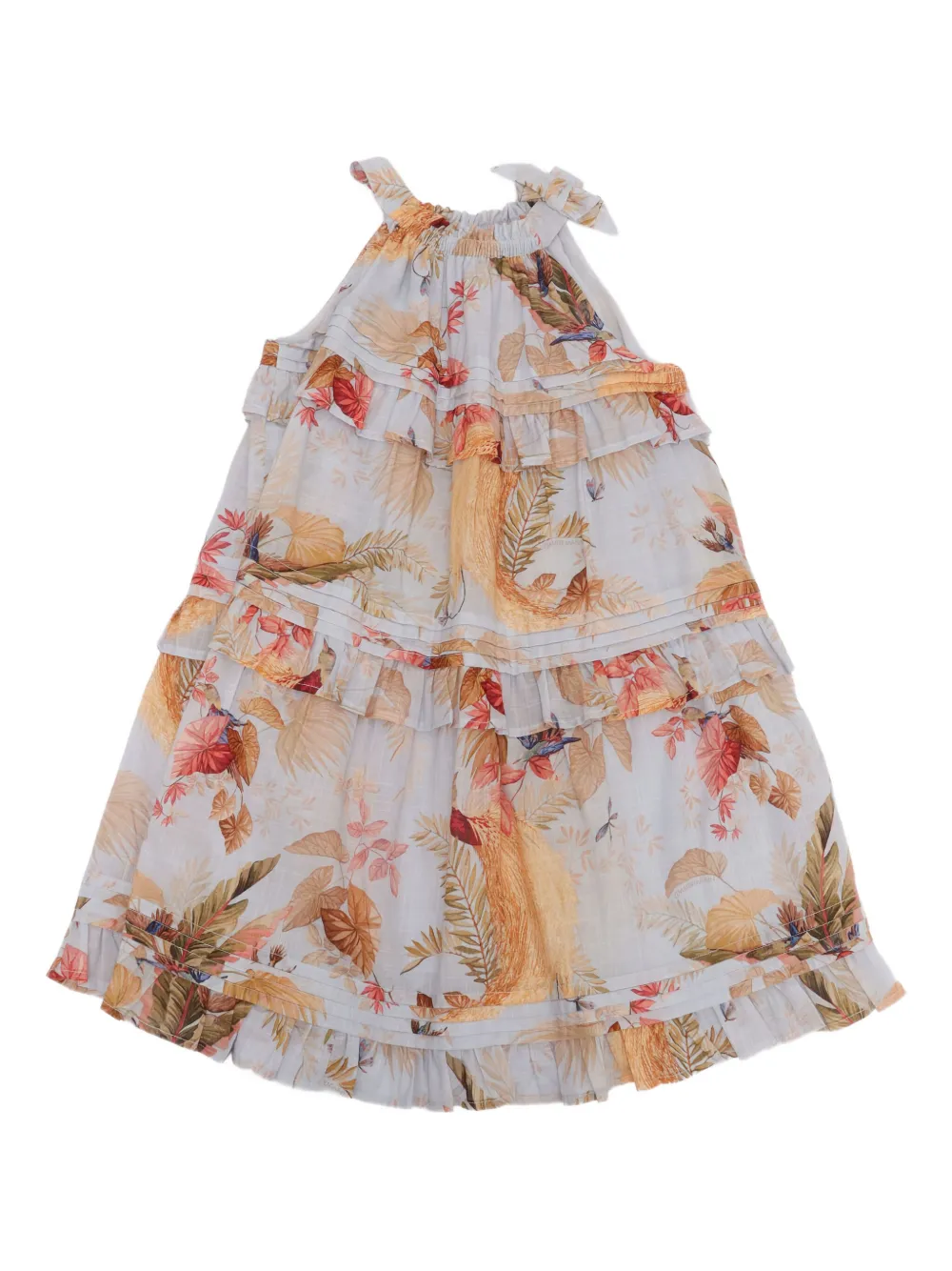 ZIMMERMANN Kids Jurk met bloemenprint Blauw