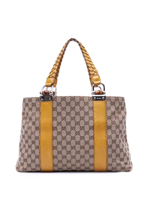 Gucci Pre-Owned 2016-2025 Medium GG Canvas Bamboo Libeccio tote bag