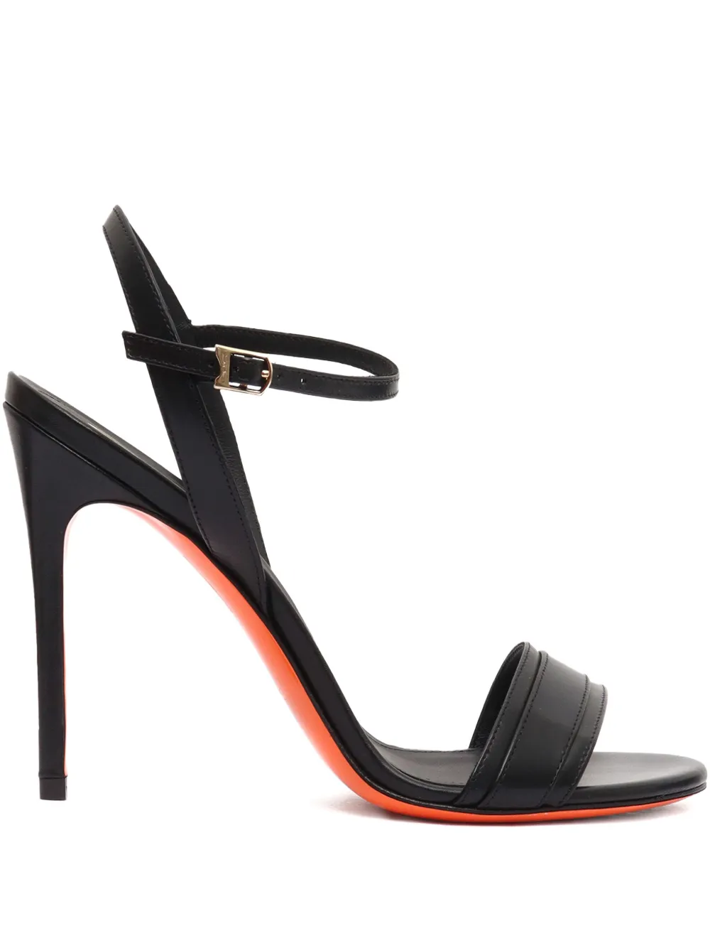 Santoni 105mm ankle-strap heeled sandals Black