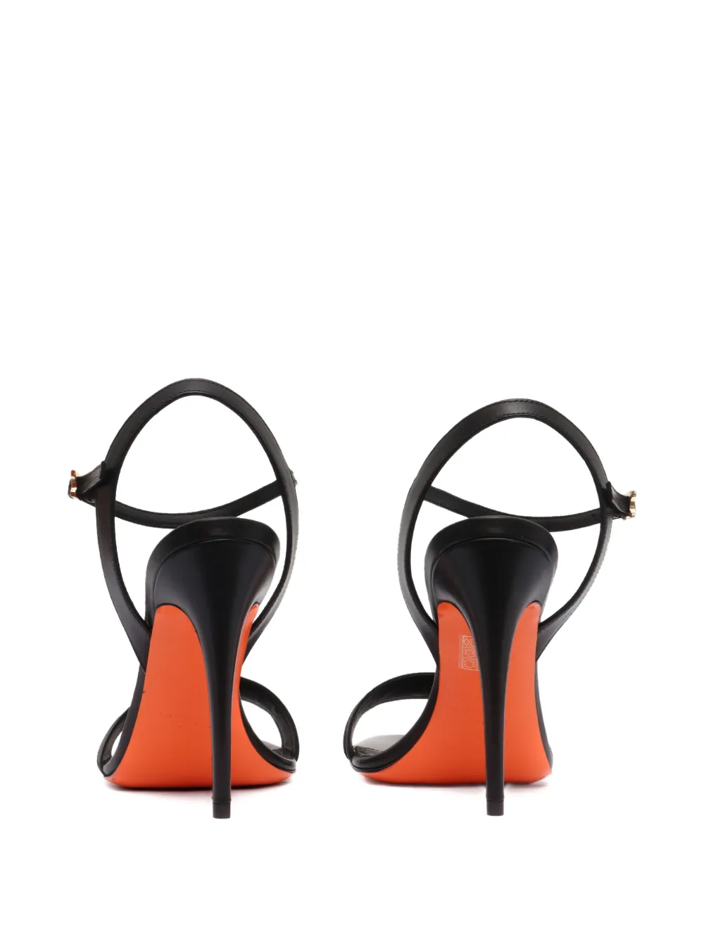 Santoni 105mm ankle-strap heeled sandals Black