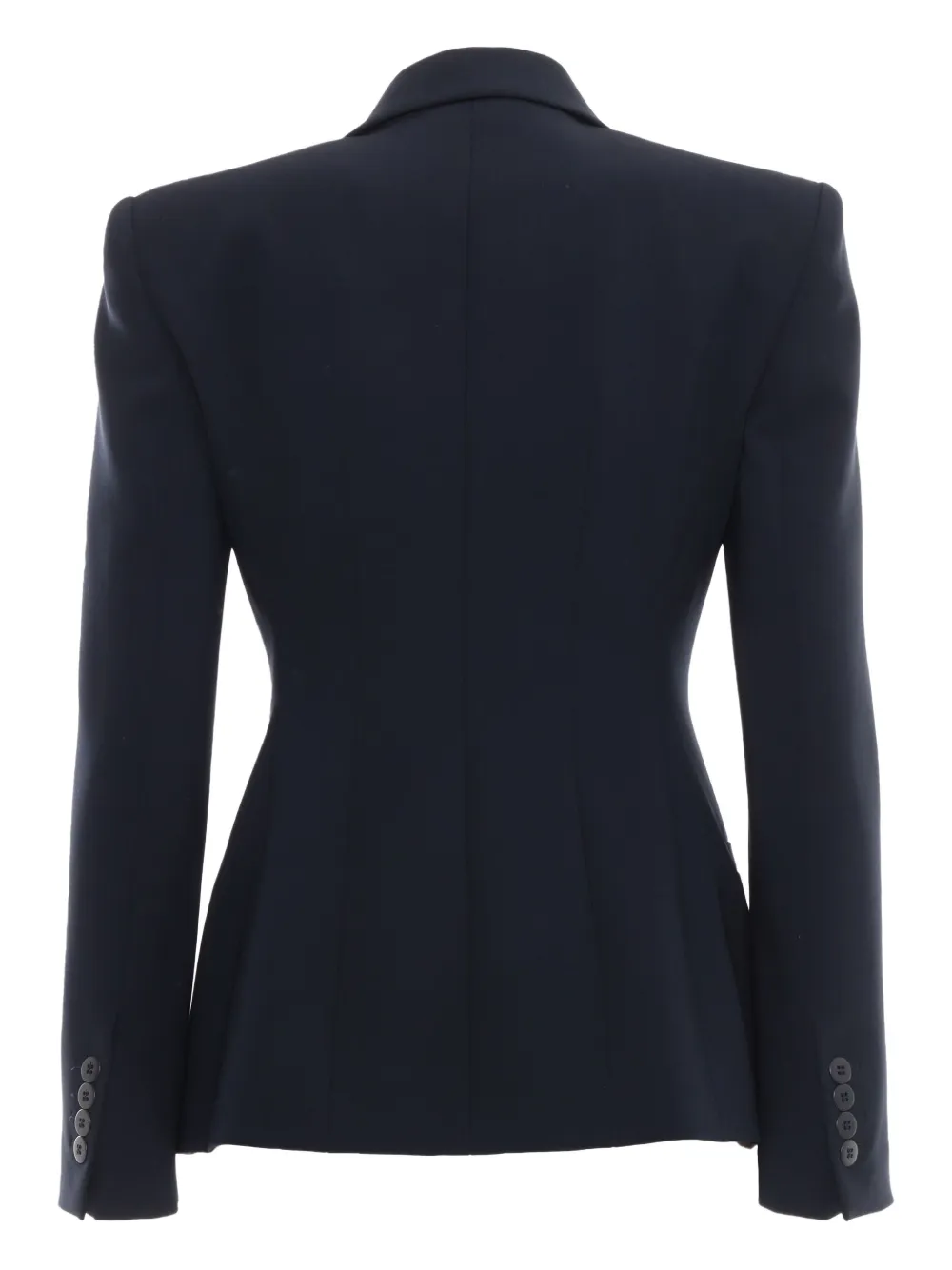 Max Mara Key blazer met dubbele rij knopen en structuur Blauw