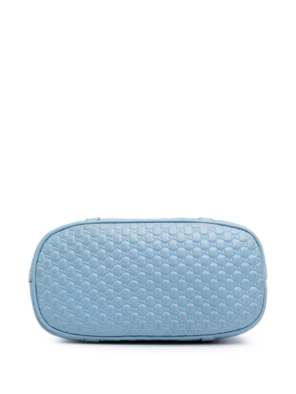 Pre-owned Gucci 2016-2025 Mini Microssima Dome Satchel In Blue