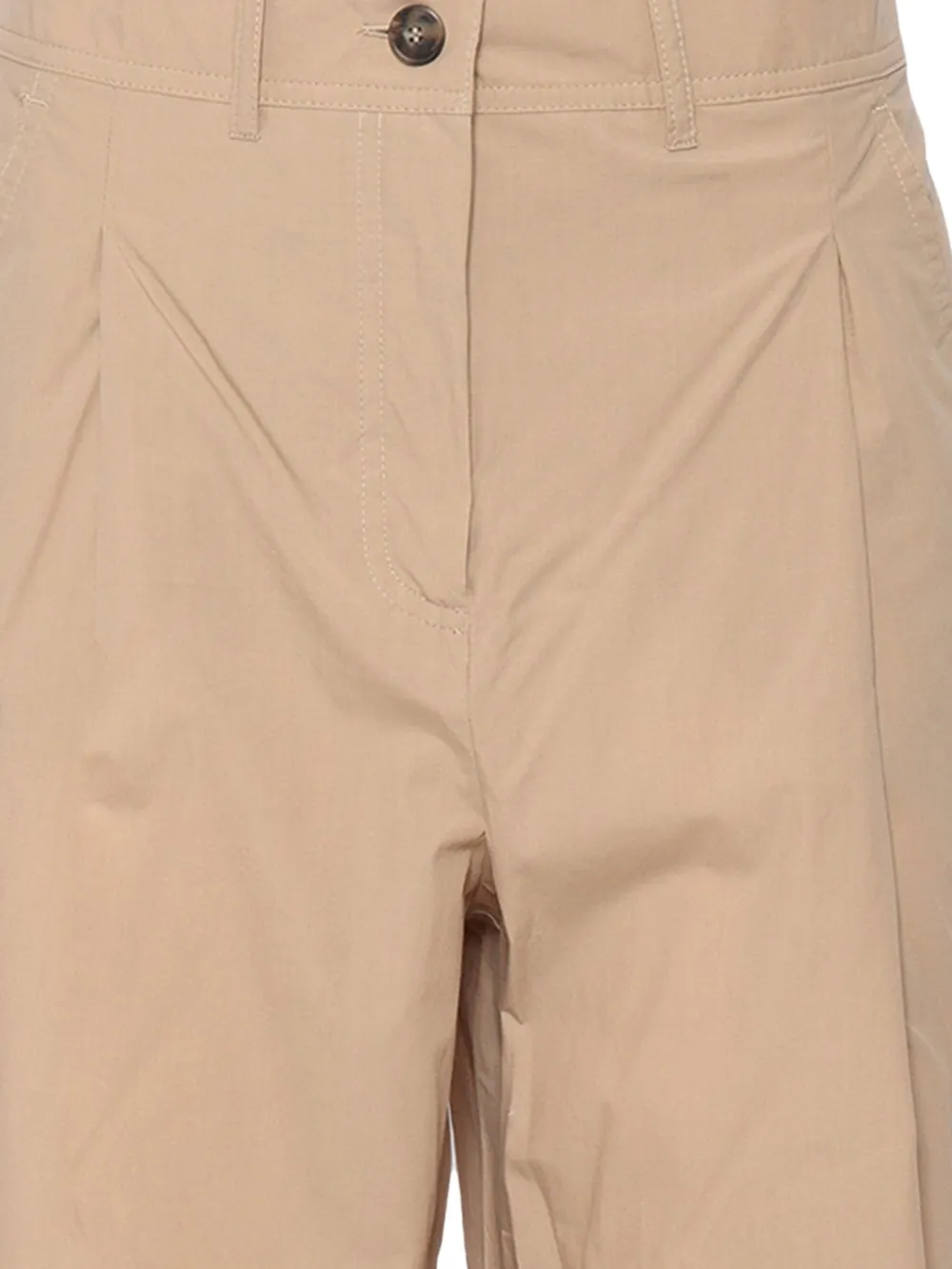 Weekend Max Mara Artur geplooide katoenen broek Beige