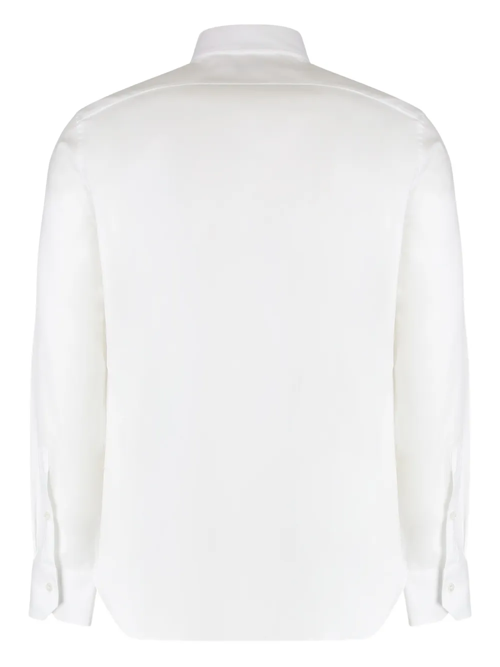Zegna rounded-hem cotton shirt Wit