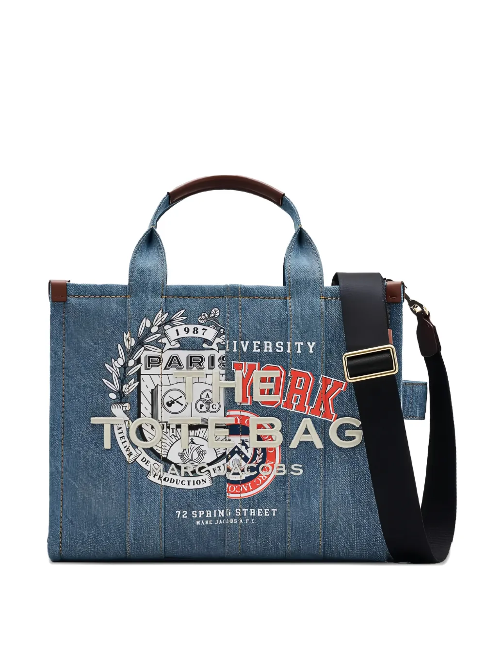 Marc Jacobs X A.p.c Graphic-print Tote Bag In Blue