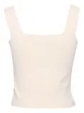 Weekend Max Mara Pilade square-neck ribbed top - Neutrals